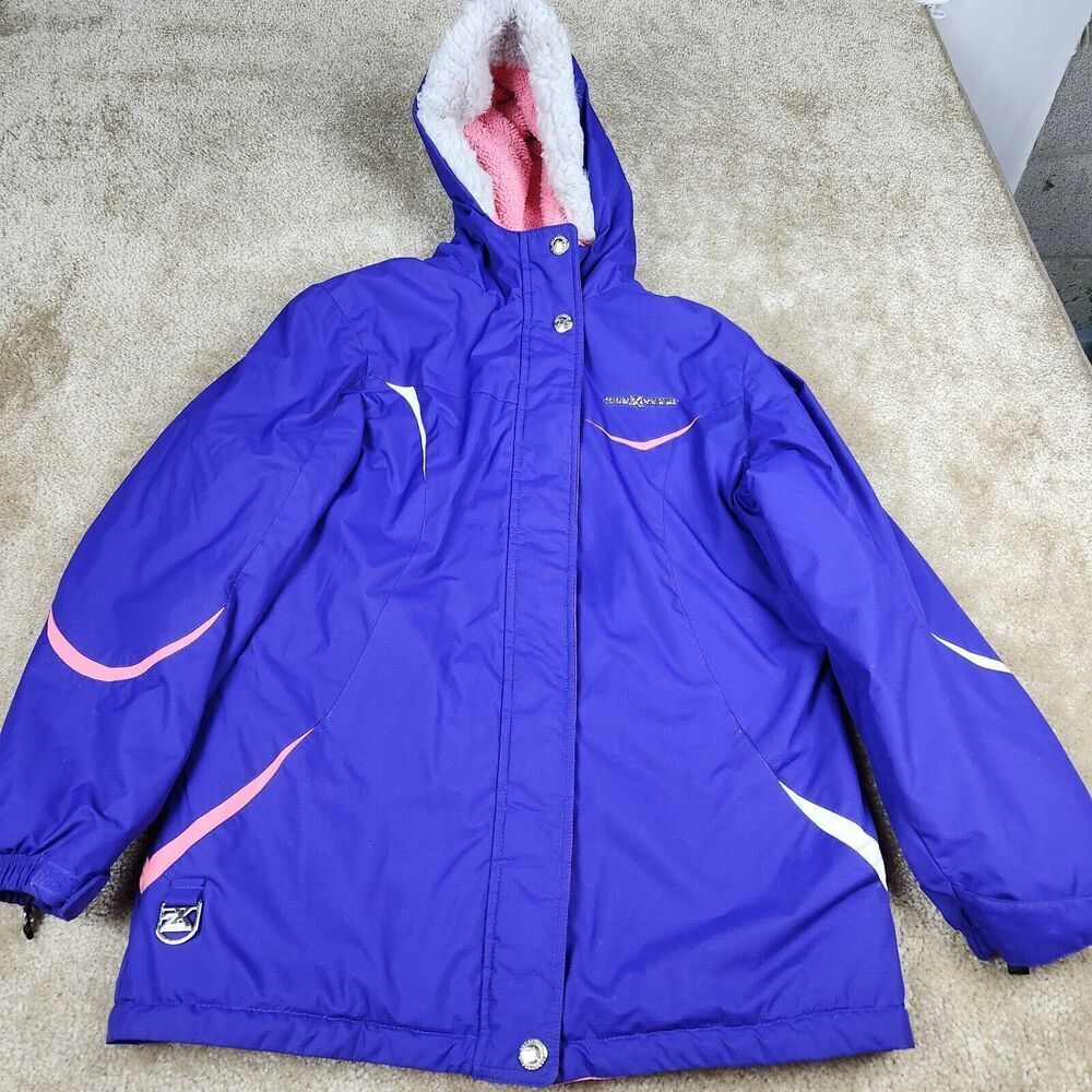 Zero Xposur Size 14 Womens Winter Coat Purple Pink Hooded